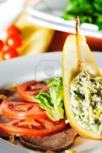 5123295-salad-meat-with-fresh-vegetables-and-pear-stuffing-with-radish-salad